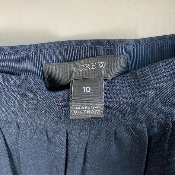 J Crew Navy Blue Linen Layered Skirt - Picture 6 of 6